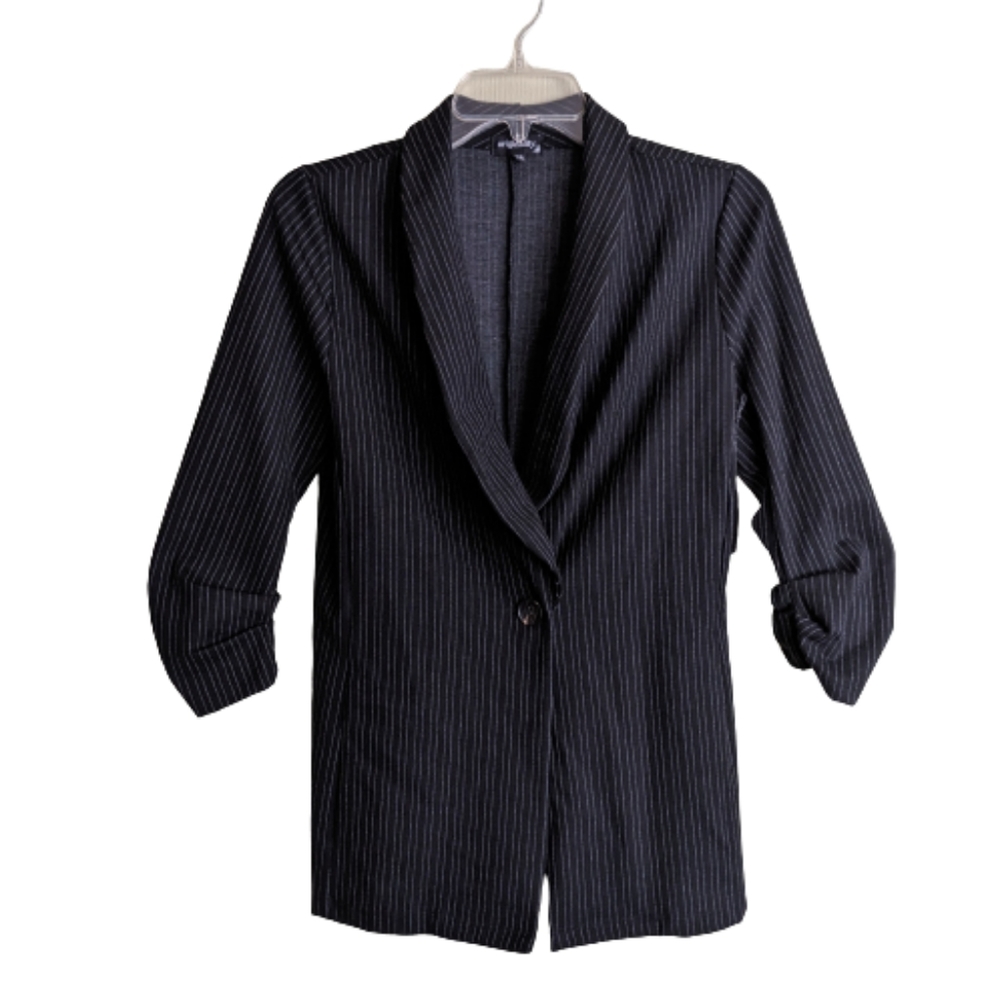 Originality Blazer Black Pinstripe Size XS Dark Academia
